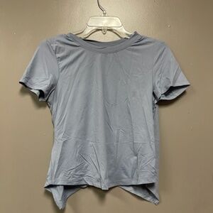 Bontime Dusty Blue Short Sleeve T-Shirt with Peekaboo Back Small
